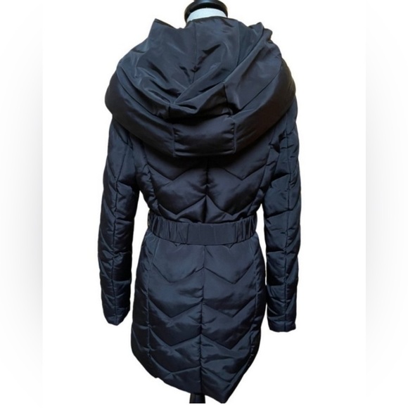 Principals Long Belted and Hooded Puffer Coat -Like New - Picture 2 of 5